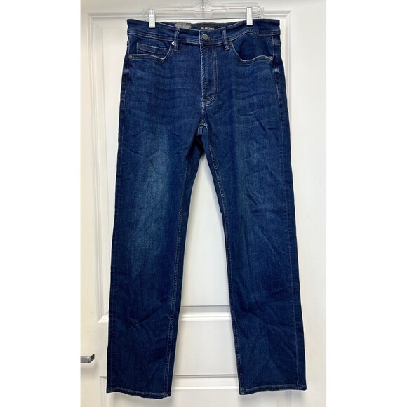 Blank NYC Jeans Mens 34 x 32 Stanton Straight Fit Medium Wash Blue Stretch - Picture 2 of 7